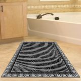 Dekoreko Kaymaz Taban Djt Banyo Halısı Yıldız Deri Modern 1912 Gri