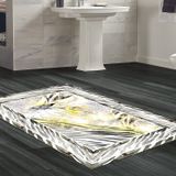 Dekoreko Kaymaz Taban Djt Banyo Halısı Yıldız Deri Modern 728 Gri