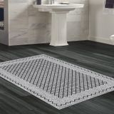 Dekoreko Kaymaz Taban Djt Banyo Halısı Yıldız Deri Modern M5001 Gri