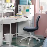Dekorex CLM106 Beyaz Metal Ayaklı Çalışma Masası