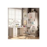DEKOREX Dolaplı ve 5 Çekmeceli Çalışma Masası CLM112-BEYAZ