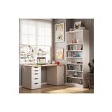 DEKOREX Dolaplı ve 5 Çekmeceli Çalışma Masası CLM112-MEŞE