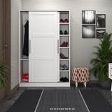 Dekorex Prt131 Sürgülü Portmanto, 2 Kapaklı, Beyaz