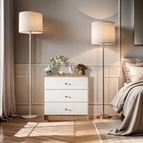 DEKOREX SFR103 CEVİZ-BEYAZ 3 ÇEKMECELİ ŞİFONYER