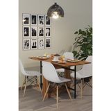 Dekorfim DF01101BR Flamingo Pratik Katlanır Masa Mutfak ve Yemek Masası - Barok - Ceviz