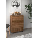 Dekorfim DF01110BR Pratik Portatif Katlanır Masa Mutfak ve Yemek Masası