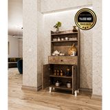 Dekorfim DF14102GD MDF Kahve Köşesi Çok Amaçlı Dolap Mutfak Dolabı - Gri