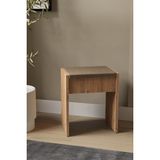 Dekorfim Inci Puf Makyaj Masası Pufu Makyaj Masası Tabure Atlantik Çam - 48 x 40 x 30