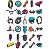 Dekorif 30 Adet Bmx Bisiklet Parçaları Sticker Seti - Kask, Kaykay ve Laptop