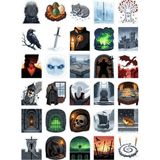 Dekorif 30 Adet Game Of Thrones Temalı Sticker Seti - Laptop Defter Telefon Için
