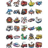Dekorif 30 Adet Nostaljik Jetonlu Oyuncak Sticker Seti - Laptop, Defter, Matara