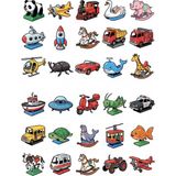 Dekorif 30 Adet Nostaljik Lunapark Oyuncağı Sticker Seti - Defter, Laptop, Matara