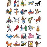 Dekorif 30 Adet Nostaljik Rüzgar Gülü Sticker Seti - Laptop, Defter, Matara