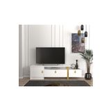 Dekorister Aramis Tv Sehpası Beyaz - Gold