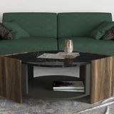 Dekorister Ceviz Mermer Exclusive Marbel Orta Sehpa
