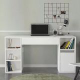 Dekorister Diamond Beyaz Çalışma Masası 145 cm - Çekmeceli Bilgisayar ve Ofis Masası