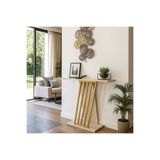 Dekorister Gravity Traverten Desenli Gold Metal Dresuar - Modern Antre/Hol Konsolu