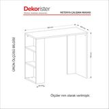 Dekorister Netenya Çalışma Masası Beyaz - Y: 74 cm D: 40 cm G: 90 cm
