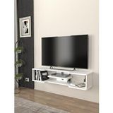 Dekorister Perry Tv Sehpası Beyaz 120 Cm Antrasit