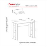 Dekorister Robin Çalışma Masası Beyaz - Y: 74 cm D: 45 cm G: 90 cm