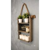 Dekoriye Kalın Ahşap Banyo Rafı,Rustic Duvar Rafı