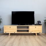 Dekoriz Helsinki Masif Ahşap Tv Ünitesi - Çam
