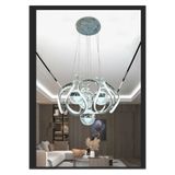 DEKORLİVE 3 Renkli Salon Sarkıt Led Avize Toplu Kelebekli Gümüş Nikelaj Kaplama Ledli Salon Avize