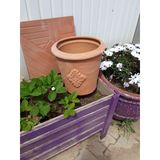DEKORLU TOPRAK SAKSI 27 * 26 CM BÜYÜK BOY, TERRACOTTA PİŞMİŞ KİLDEN | PİŞMİŞ KİL