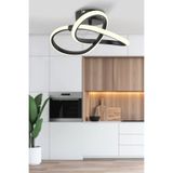 Dekorluna Alen Modern Plafonyer Siyah Beyaz Işık Tavana Sıfır Salon Mutfak Hol Led Avize