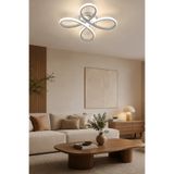 Dekorluna Amon Krom Modern Plafonyer Tavana Sıfır Salon Mutfak Yatak Odası Led Avize