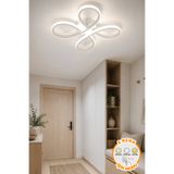 Dekorluna Mono Beyaz Modern Plafonyer Tavana Sıfır 3 Renk Işık Salon Mutfak Yatak Odası Led Avize