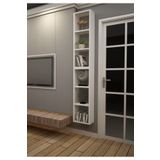 Dekormer Design Kitaplık Beyaz Dikey Ikili Birleşik Duvar Rafı Takım