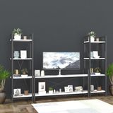 Dekormila Metal 2 Beyaz Kitaplıklı Tv Ünitesi
