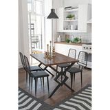 Dekormilayemek Masası Takımı 4 Metal Sandalyeli Ceviz