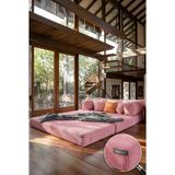 Dekoro Axis 160X240 Modüler Koltuk Takımı 50 Dns Bondex Rijit Yataklı Çok Amaçlı Yer Minderi L Oturma Grubu ve Salon Mobilyası - Pembe