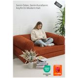 Dekoro GenZ Sofa Modern Yer Kanepesi Modüler Yataklı Lounge Gaming Koltuk Bondex Fitilli 140x70x28H CM