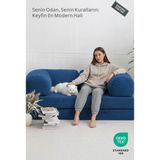 Dekoro Genz Sofa Modern Yer Kanepesi ve Modüler Yataklı Lounge Gaming Koltuğu - Yüksek Dansite Bondex Süngerli, Fitilli Katlanabilir Oyun ve Dinlenme Minderi (140X70X28H Cm) - Mavi