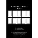 Dekorobi 10 Adet A4 Çerçeve Beyaz Pvcli 21x30 Sertifika Için Çerçeve Diploma Için Çerçeve Belge Için Çerçeve