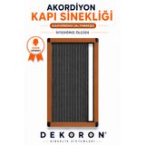 DEKORON Kahverengi Pileli Plise Sürgülü Akordiyon Kapı Sinekliği 90x210 cm Ölçü Aralığı