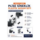 DEKORON Mavi Ay Serisi Plise Sineklik Plastik Aksam Seti Aksesuar Yedek Parça Takımı