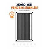 DEKORON Pileli Plise Sürgülü Akordiyon Pencere Sinekliği 70×140 cm Ölçü Aralığı 3 Renk Seçenekli