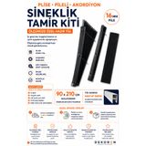 DEKORON Plise Pileli Akordiyon Sineklik Tamir Kiti Ölçüye Özel Hazır Tül İpli Kuş Gözlü 90*210 Ölçü Aralığı