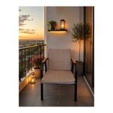 Dekoroom's DURU TEKLİ BAHÇE BALKON MOBİLYASI,SİYAH İSKELET,KUMAŞ RENGİ 03 CAPPUCCİNO