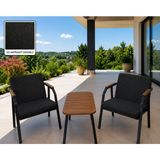 Dekoroom's VİENTO 1-1 BAHÇE BALKON MOBİLYASI,SEHPALI - Koyu Gri
