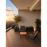Dekoroom's Viento 1-1 Bahçe Balkon Mobilyası,sehpalı,kumaş Rengi 01 Antrasit