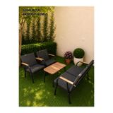 Dekoroom's VİENTO 2-1-1 BAHÇE BALKON MOBİLYASI,KUMAŞ RENGİ 01 ANTRASİT