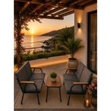 Dekoroom's Viento 2-2 Bahçe Balkon Mobilyası, - Cappuccino
