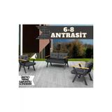 Dekoroom's Wakko 2 1 1 Balkon Takimi, Bahce Mobilyasi, Cay Seti, Kafe, Koltuk Takimi Antrasit Pitikare