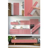 Dekoros Koyu Pembe Yapışkanlı Folyo, Mutfak Dolap, Tezgah Arası ve Mobilya Kaplama Kağıdı 45x500cm 0444