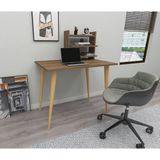 Dekorosso Pub Ahşap Ayaklı Çalışma Masası Yemek Masası Ceviz - Y: 75 cm D: 60 cm G: 90 cm